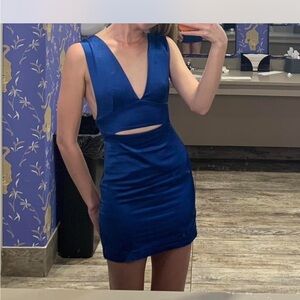 Elegant Blue Sleeveless Dress